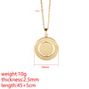 Wholesale Jewelry Simple Style Round 304 Stainless Steel Plating Cable Chain Pendant Necklace Keychain
