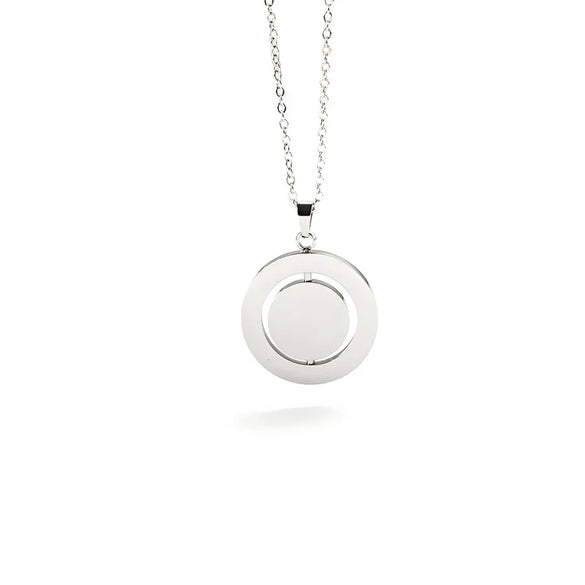 Wholesale Jewelry Simple Style Round 304 Stainless Steel Plating Cable Chain Pendant Necklace Keychain