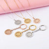Wholesale Jewelry Simple Style Round 304 Stainless Steel Plating Cable Chain Pendant Necklace Keychain
