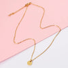 Wholesale Jewelry Simple Style Round Customization Laser Engraving 304 Stainless Steel Plating Pendant Necklace Cable Chain