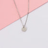 Wholesale Jewelry Simple Style Round Customization Laser Engraving 304 Stainless Steel Plating Pendant Necklace Cable Chain