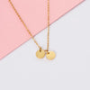 Wholesale Jewelry Simple Style Round Customization Laser Engraving 304 Stainless Steel Plating Pendant Necklace Cable Chain