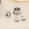 Wholesale Jewelry Simple Style Small Waist 304 Stainless Steel 18K Gold Plated Rings Earrings Necklace