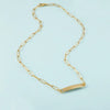 Wholesale Jewelry Simple Style Customization Laser Engraving Solid Color 304 Stainless Steel Plating Necklace Paperclip Chain