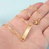 Wholesale Jewelry Simple Style Customization Laser Engraving Solid Color 304 Stainless Steel Plating Necklace Paperclip Chain