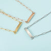 Wholesale Jewelry Simple Style Customization Laser Engraving Solid Color 304 Stainless Steel Plating Necklace Paperclip Chain