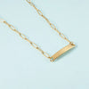 Wholesale Jewelry Simple Style Customization Laser Engraving Solid Color 304 Stainless Steel Plating Necklace Paperclip Chain