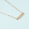 Wholesale Jewelry Simple Style Customization Laser Engraving Solid Color 304 Stainless Steel Plating Necklace Paperclip Chain