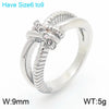 Wholesale Jewelry Simple Style Solid Color 304 Stainless Steel Rhinestones 18K Gold Plated Plating Inlay Rings