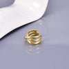 Wholesale Jewelry Simple Style Solid Color 304 Stainless Steel Titanium Steel 18K Gold Plated Plating Rings