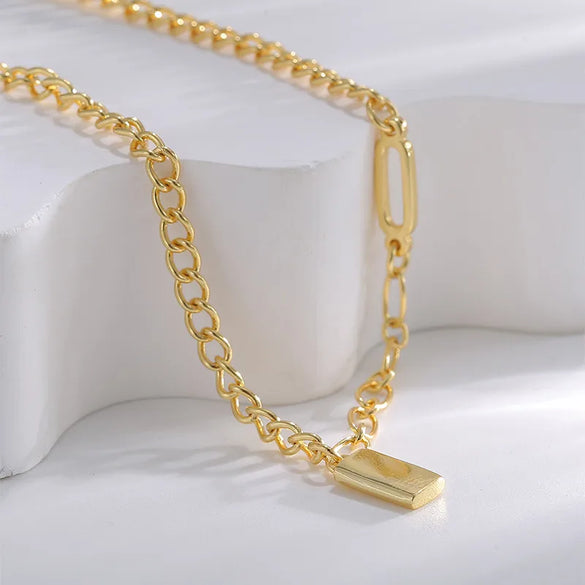 Wholesale Jewelry Simple Style Solid Color Rectangle Copper Anklet