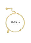 Wholesale Jewelry Simple Style Solid Color Rectangle Copper Anklet