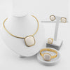 Wholesale Jewelry Simple Style Square 304 Stainless Steel 18K Gold Plated Jewelry Set