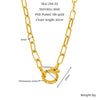 Wholesale Jewelry Simple Style 316L Stainless Steel And 316L Stainless Steel Paper Clip Chain Necklace And Hand Jewelry With Electroplating