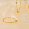 Wholesale Jewelry Simple Style 316L Stainless Steel And 316L Stainless Steel Paper Clip Chain Necklace And Hand Jewelry With Electroplating