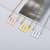 Wholesale Jewelry Simple Style Stainless Steel Ochain Necklace With Letters Numbers Text Electroplating