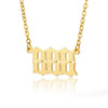 Wholesale Jewelry Simple Style Stainless Steel Ochain Necklace With Letters Numbers Text Electroplating