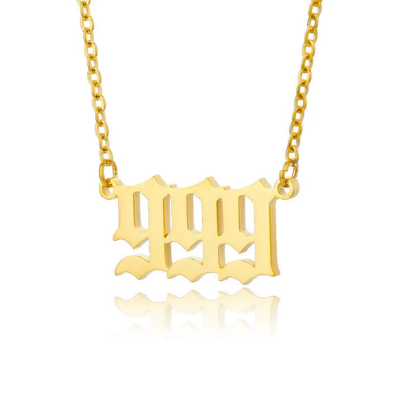 Wholesale Jewelry Simple Style Stainless Steel Ochain Necklace With Letters Numbers Text Electroplating