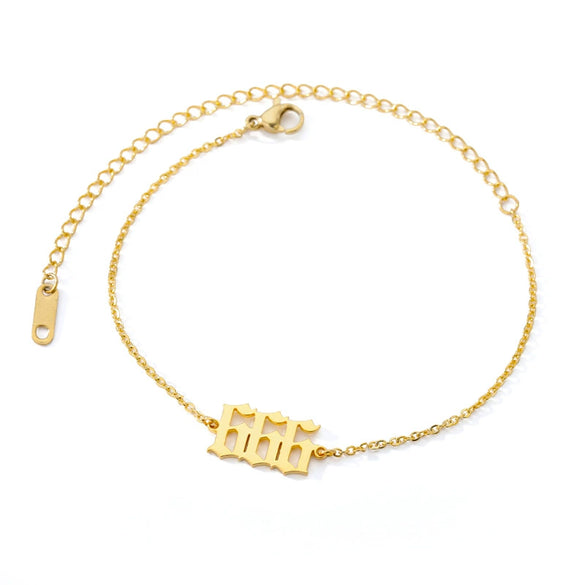 Wholesale Jewelry Simple Style Stainless Steel Ochain Necklace With Letters Numbers Text Electroplating