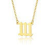 Wholesale Jewelry Simple Style Stainless Steel Ochain Necklace With Letters Numbers Text Electroplating