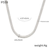 Wholesale Jewelry Simple Style 316L Stainless Steel Blade Chain Fourleaf Clover Inlaid Zircon Pendant Goldplated Necklace With Geometric Pattern