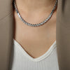 Wholesale Jewelry Simple Style 316L Stainless Steel Gold Plated Necklace Bracelet Set Unisex