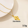 Wholesale Jewelry Simple Style Triangle Round Oval 304 Stainless Steel Chain Pendant Necklace