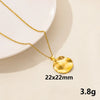Wholesale Jewelry Simple Style Triangle Round Oval 304 Stainless Steel Chain Pendant Necklace