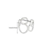 Wholesale Jewelry Simple Titanium Steel Asymmetrical Geometric Ring 18K Goldplated