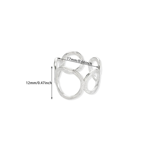 Wholesale Jewelry Simple Titanium Steel Asymmetrical Geometric Ring 18K Goldplated