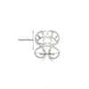 Wholesale Jewelry Simple Titanium Steel Asymmetrical Geometric Ring 18K Goldplated