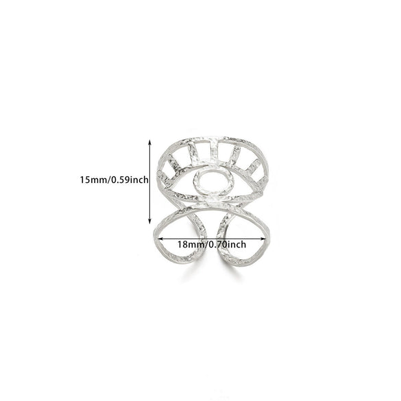 Wholesale Jewelry Simple Titanium Steel Asymmetrical Geometric Ring 18K Goldplated