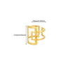 Wholesale Jewelry Simple Titanium Steel Asymmetrical Geometric Ring 18K Goldplated