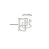 Wholesale Jewelry Simple Titanium Steel Asymmetrical Geometric Ring 18K Goldplated