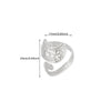 Wholesale Jewelry Simple Titanium Steel Asymmetrical Geometric Ring 18K Goldplated