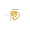 Wholesale Jewelry Simple Titanium Steel Asymmetrical Geometric Ring 18K Goldplated