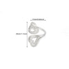 Wholesale Jewelry Simple Titanium Steel Asymmetrical Geometric Ring 18K Goldplated