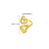 Wholesale Jewelry Simple Titanium Steel Asymmetrical Geometric Ring 18K Goldplated