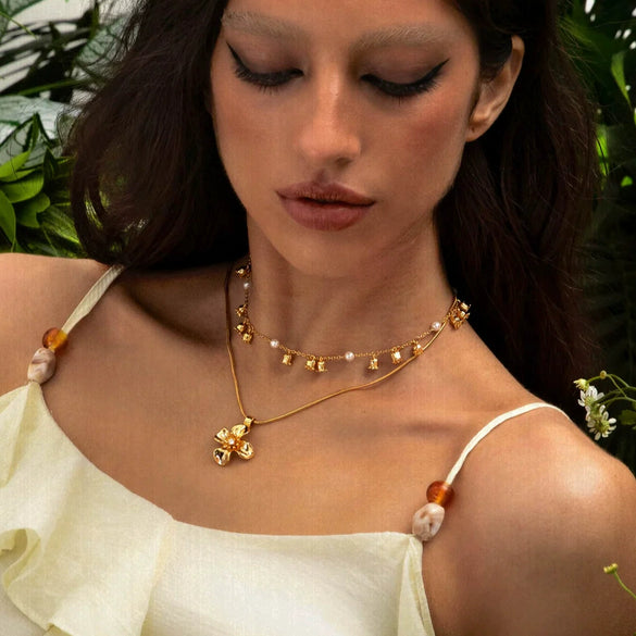 Wholesale Jewelry Small Bell Pendant Clip Pearl Bracelet Copper Electroplated Geometric Style Unisex