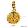 Wholesale Jewelry Small Flower Hanging Lobster Buckle Pendant Stainless Steel Dripping Oil Rhinestones Vacuum In Furnace