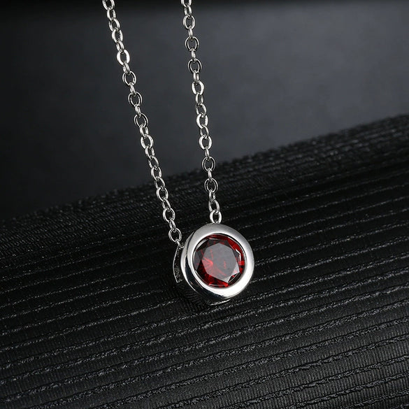 Wholesale Jewelry Small Fresh Style Round Zircon Environmental Protection Copper Necklace With Flower Pattern And Electroplating Treatment