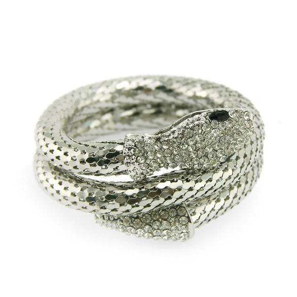 Wholesale Jewelry Snake Bracelet Alloy Material With Diamond Animals Zodiac Punk Exaggerated Fashion Multi Layer