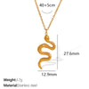 Wholesale Jewelry Snake Pendant Necklace 316L Stainless Steel Gold Plated Electroplated Fashion Animal Style