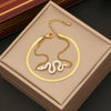 Wholesale Jewelry Snake Style Stainless Steel Bracelet With Electroplating