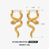 Wholesale Jewelry Snake Style Stainless Steel Electroplated Earrings Ring Suit For Women
