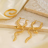 Wholesale Jewelry Snake Style Stainless Steel Electroplated Earrings Ring Suit For Women