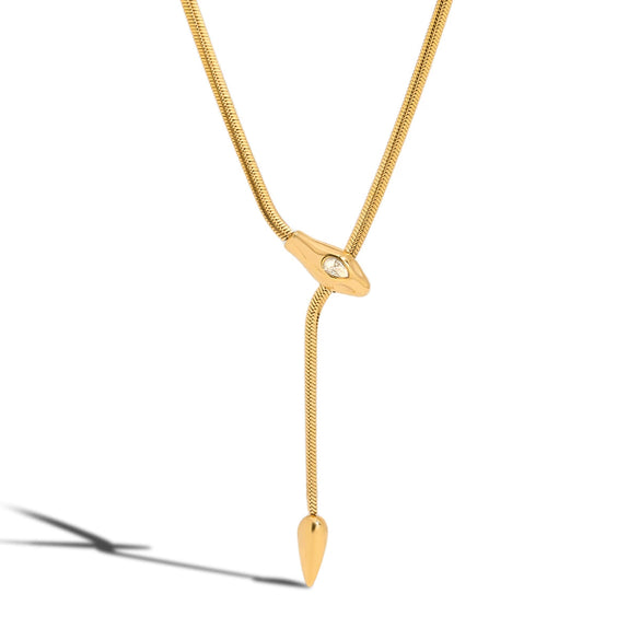 Wholesale Jewelry Snake Style Titanium Steel And Stainless Steel Geometric Necklace With Electroplating