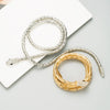 Wholesale Jewelry Snakeshaped Hollow Alloy Chain Necklace Inlaid With Rhinestone