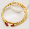 Wholesale Jewelry Snakeshaped Hollow Alloy Chain Necklace Inlaid With Rhinestone