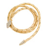 Wholesale Jewelry Snakeshaped Hollow Alloy Chain Necklace Inlaid With Rhinestone